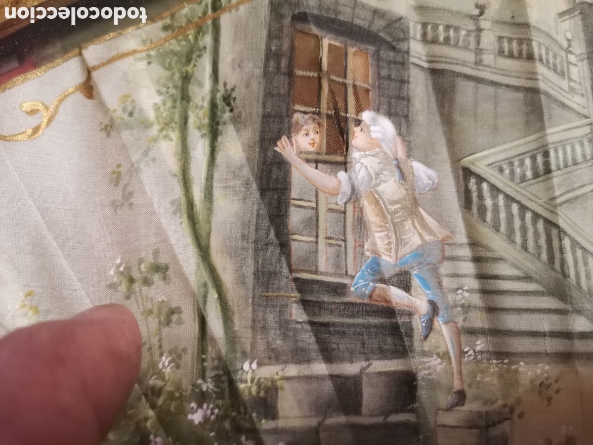 Antig&uuml;edades: Abanico franc&eacute;s de n&aacute;car madre perla - Foto 10