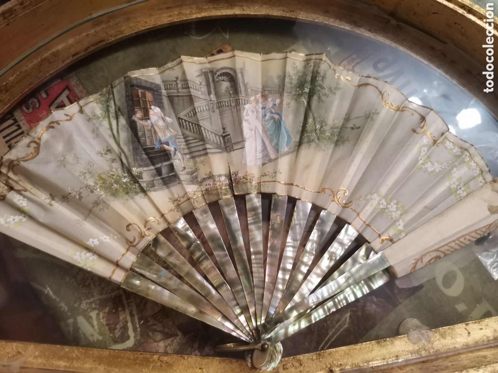 Antig&uuml;edades: Abanico franc&eacute;s de n&aacute;car madre perla - Foto 11