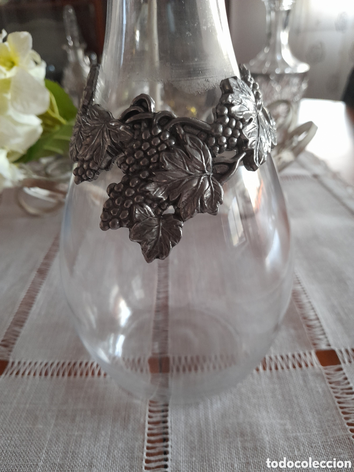 Antig&uuml;edades: BOTELLA DE CRISTAL FINO - Foto 2
