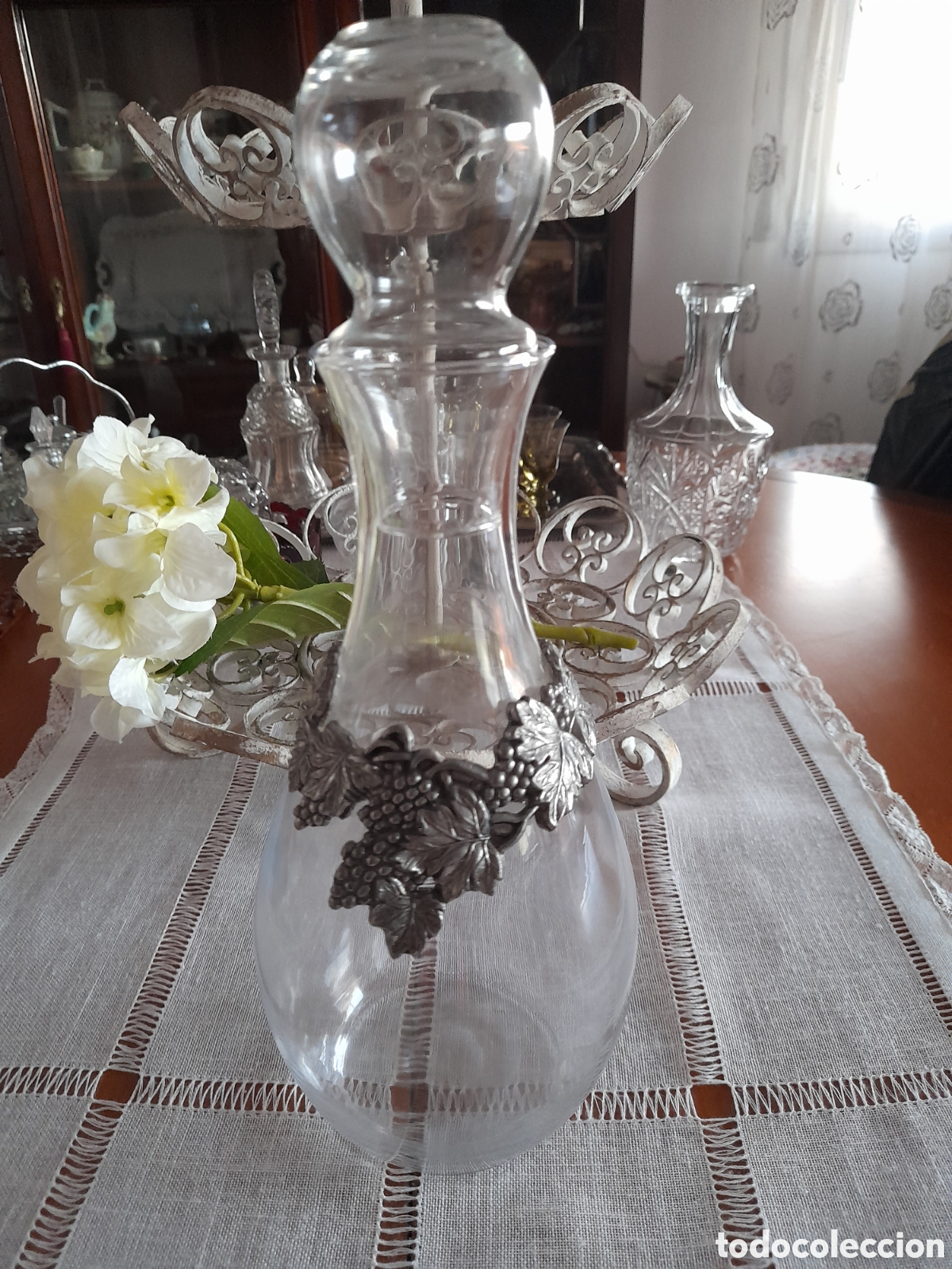 Antig&uuml;edades: BOTELLA DE CRISTAL FINO - Foto 1