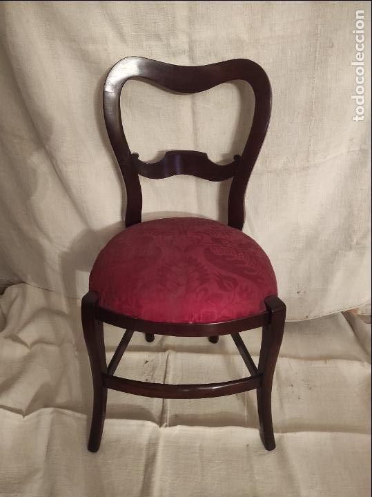 Antig&uuml;edades: silla de madera caoba isabelina - Foto 1