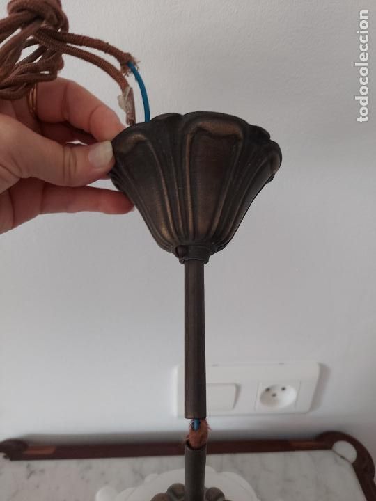 Antig&uuml;edades: L&aacute;mpara de techo con tulipa - Foto 6