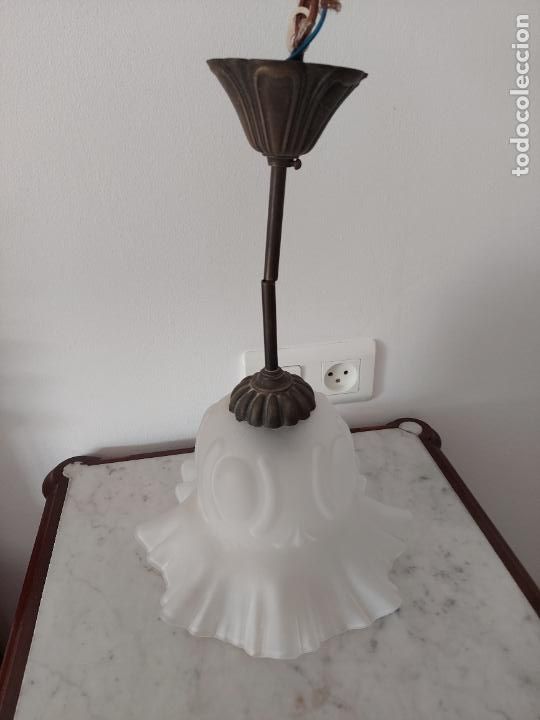 Antig&uuml;edades: L&aacute;mpara de techo con tulipa - Foto 10