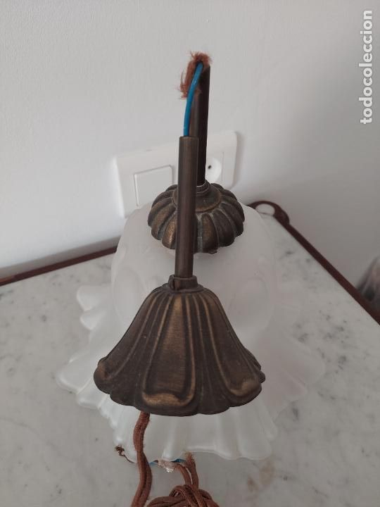 Antig&uuml;edades: L&aacute;mpara de techo con tulipa - Foto 13