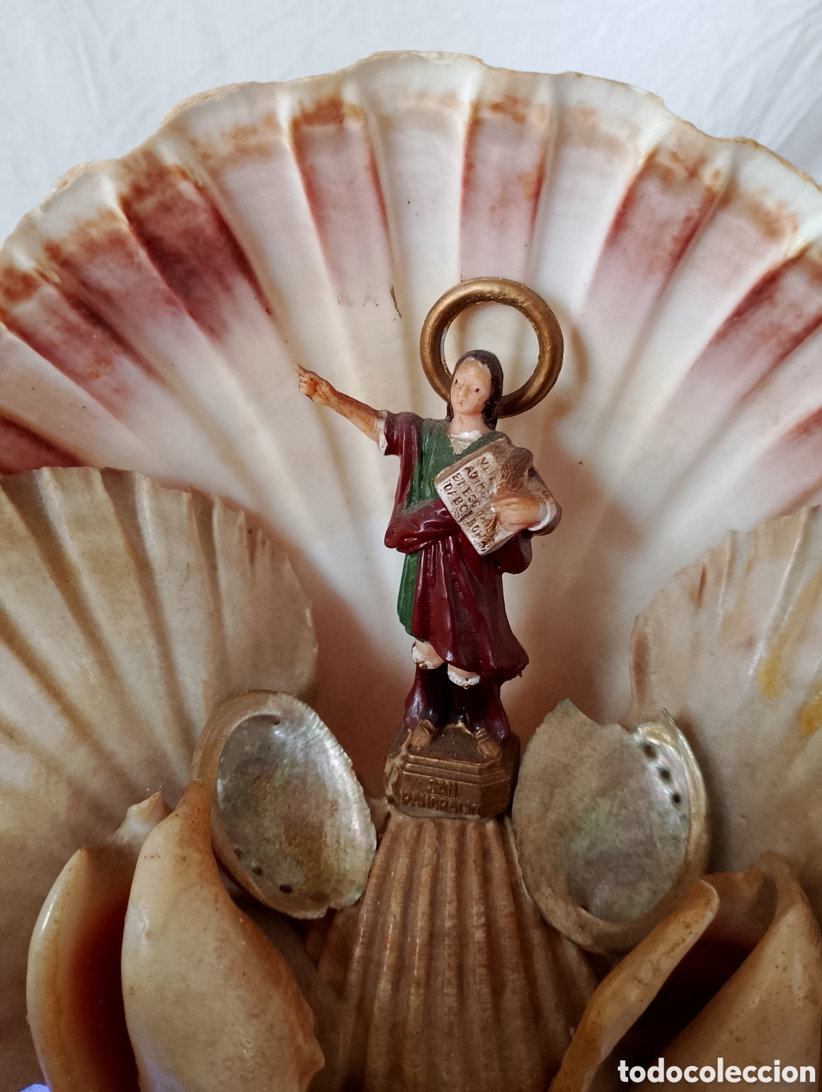 Oggetti Antichi: San Pancracio y conchas composici&oacute;n decorativa y culto.