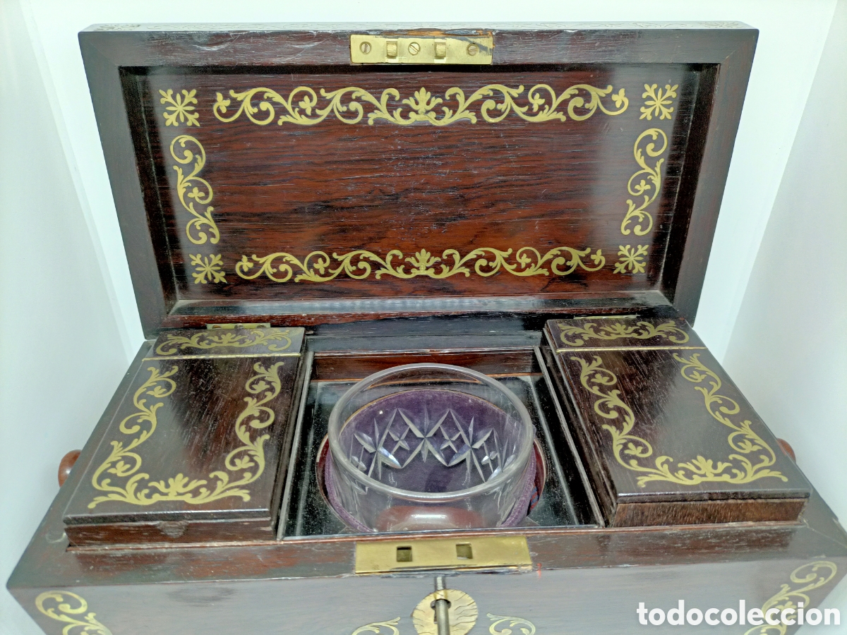Antig&uuml;edades: Importante caja inglesa de t&eacute; del XIX. - Foto 5