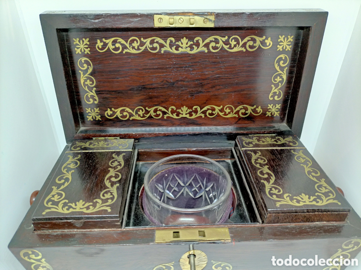 Antig&uuml;edades: Importante caja inglesa de t&eacute; del XIX. - Foto 6