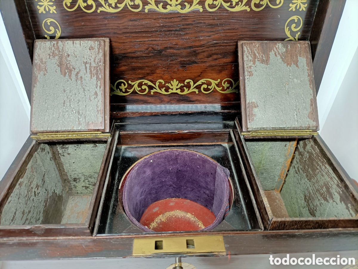 Antig&uuml;edades: Importante caja inglesa de t&eacute; del XIX. - Foto 9