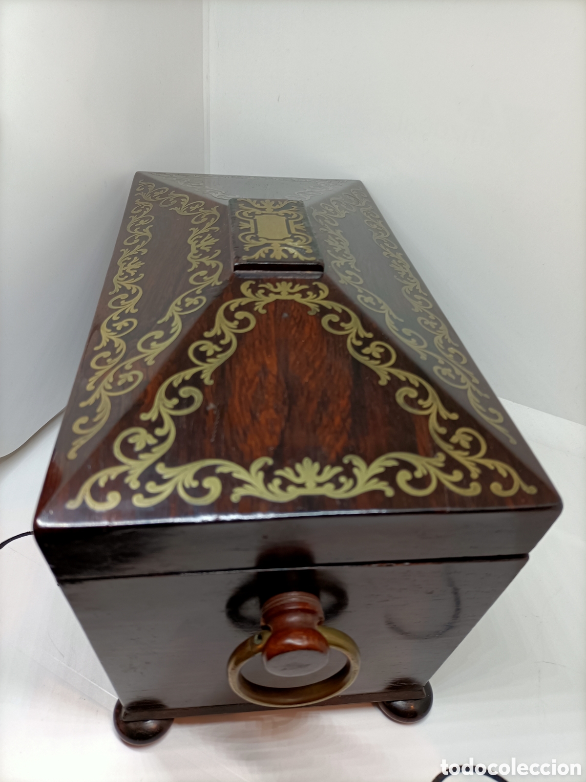 Antig&uuml;edades: Importante caja inglesa de t&eacute; del XIX. - Foto 11