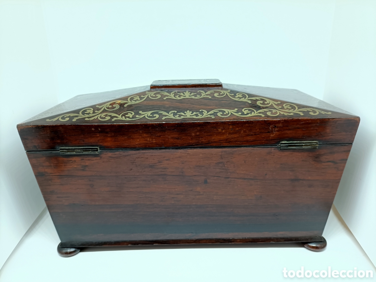 Antig&uuml;edades: Importante caja inglesa de t&eacute; del XIX. - Foto 12