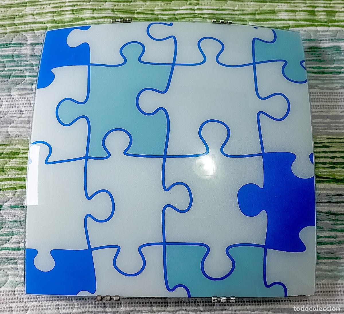 Antig&uuml;edades: Lampara azul puzzle (30x30) - Foto 1