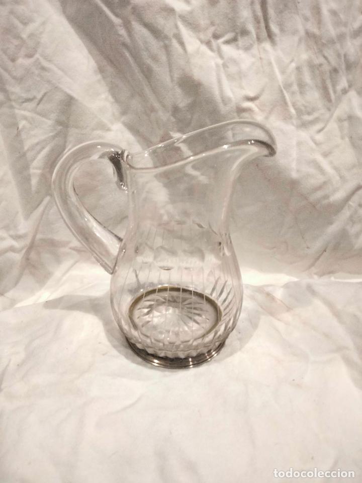 Antig&uuml;edades: Jarrita cristal tallada con base de plata - Foto 1