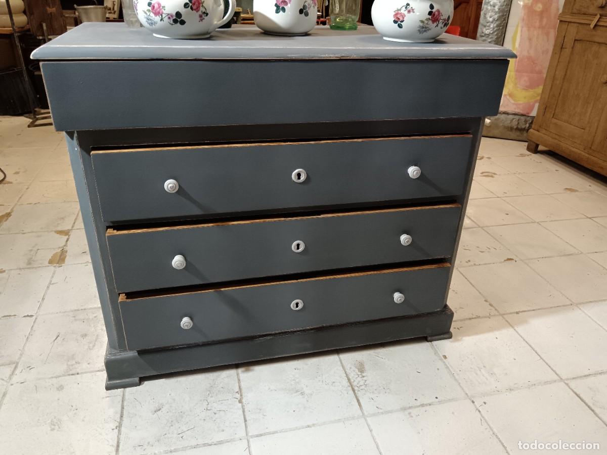 Antig&uuml;edades: C&Oacute;MODA CAJONERA, 4 CAJONES. - Foto 3