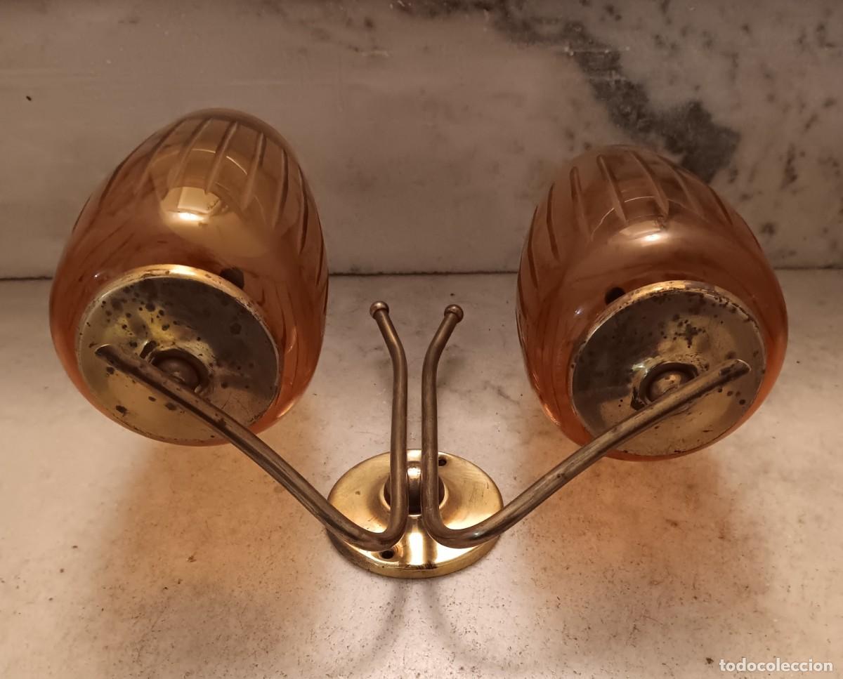 Antig&uuml;edades: 2 Apliques antiguos art deco - Foto 3