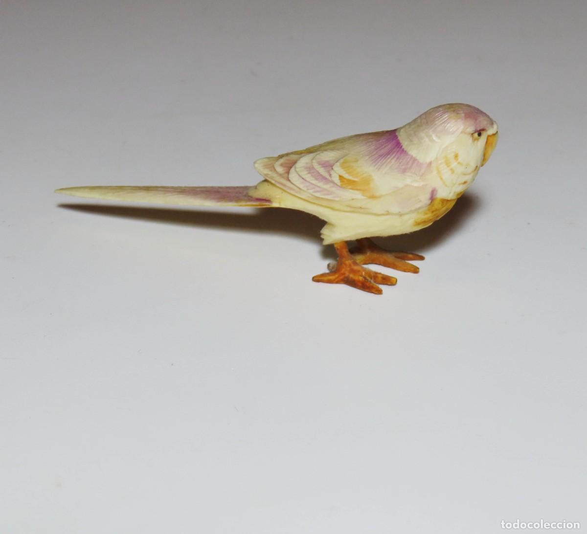 Antig&uuml;edades: P&aacute;jaro de marfil periquito - Foto 2