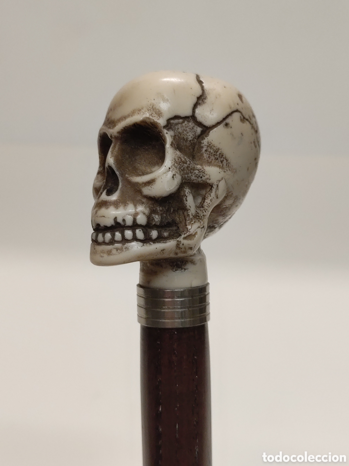 Antig&uuml;edades: Bast&oacute;n Calavera Memento Mori - Foto 2