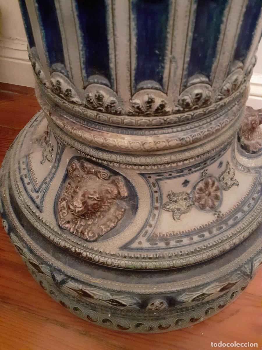 Antig&uuml;edades: Base y macetero de ceramica esmaltada - Foto 4