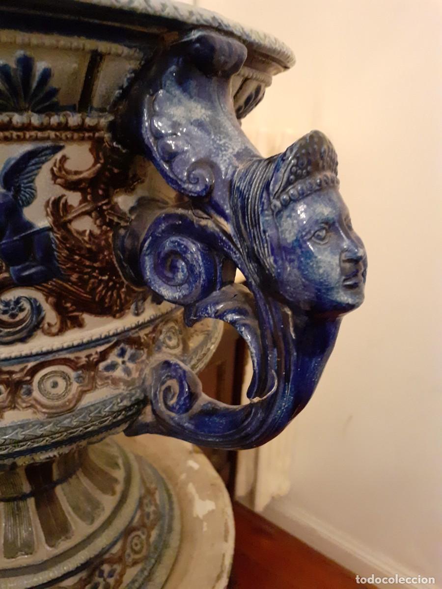 Antig&uuml;edades: Base y macetero de ceramica esmaltada - Foto 6