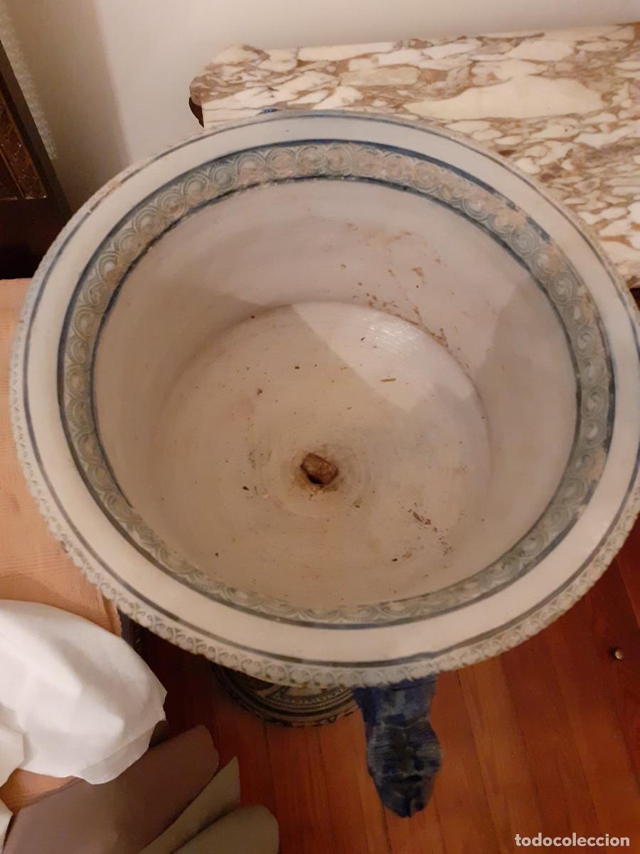 Antig&uuml;edades: Base y macetero de ceramica esmaltada - Foto 10