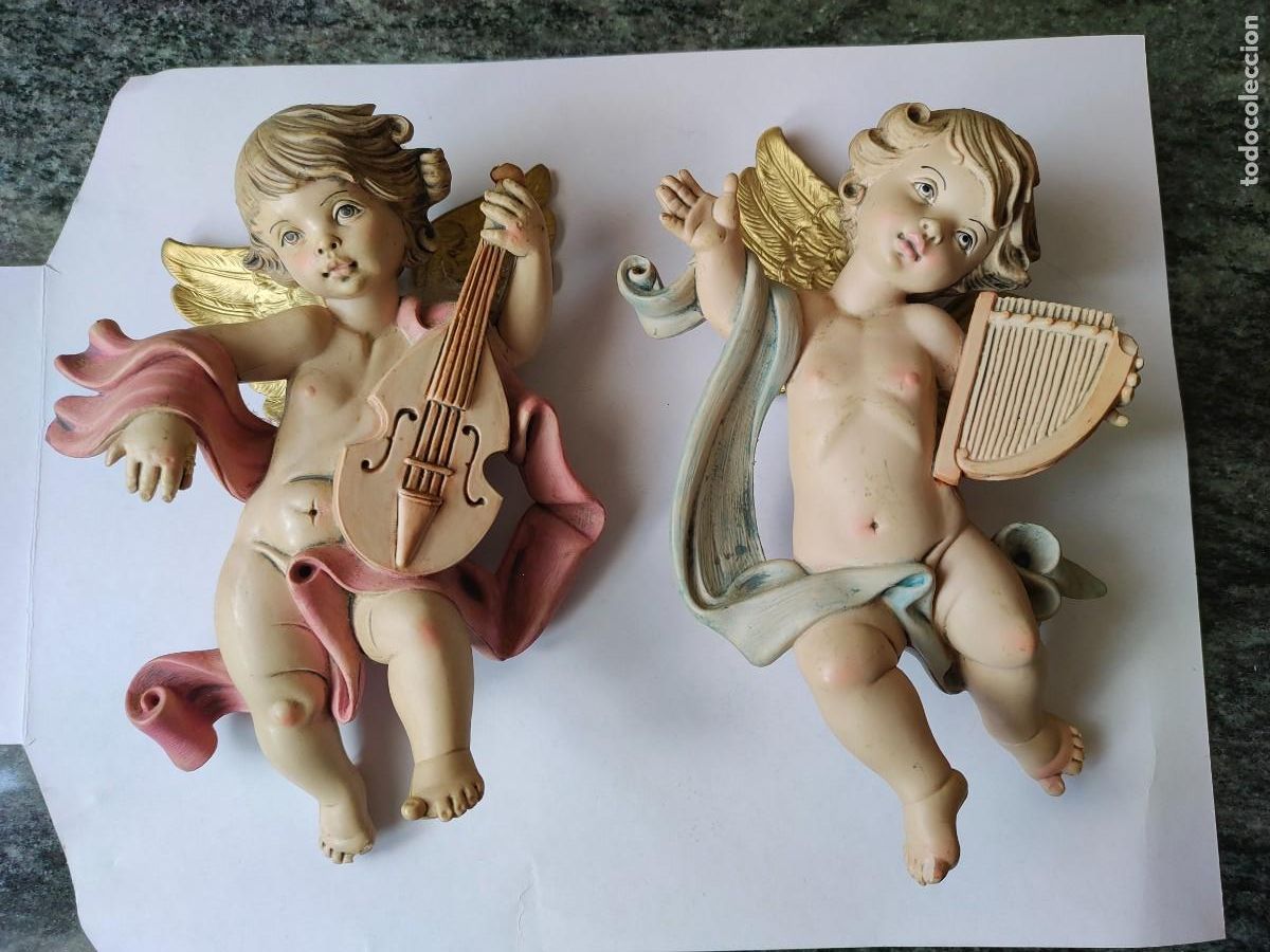 Antig&uuml;edades: Pareja de querubines Italianos - Foto 1