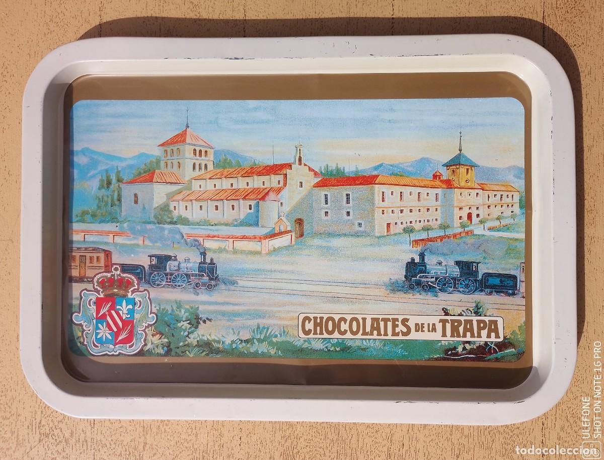 Antig&uuml;edades: Bandeja Publicidad Chocolates de la Trapa - Foto 1