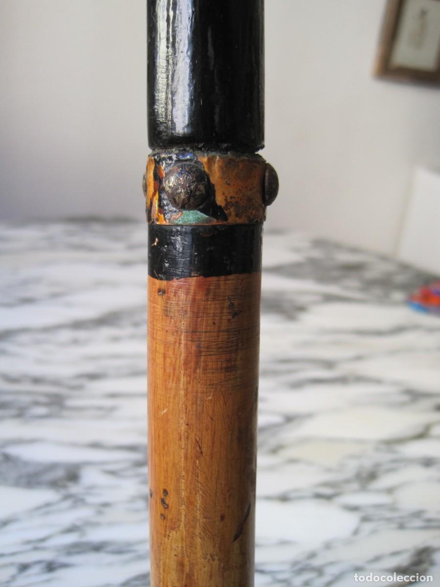 Antig&uuml;edades: BAST&Oacute;N DE MADERA CON EMPU&Ntilde;ADURA DE PITUFO - Foto 6
