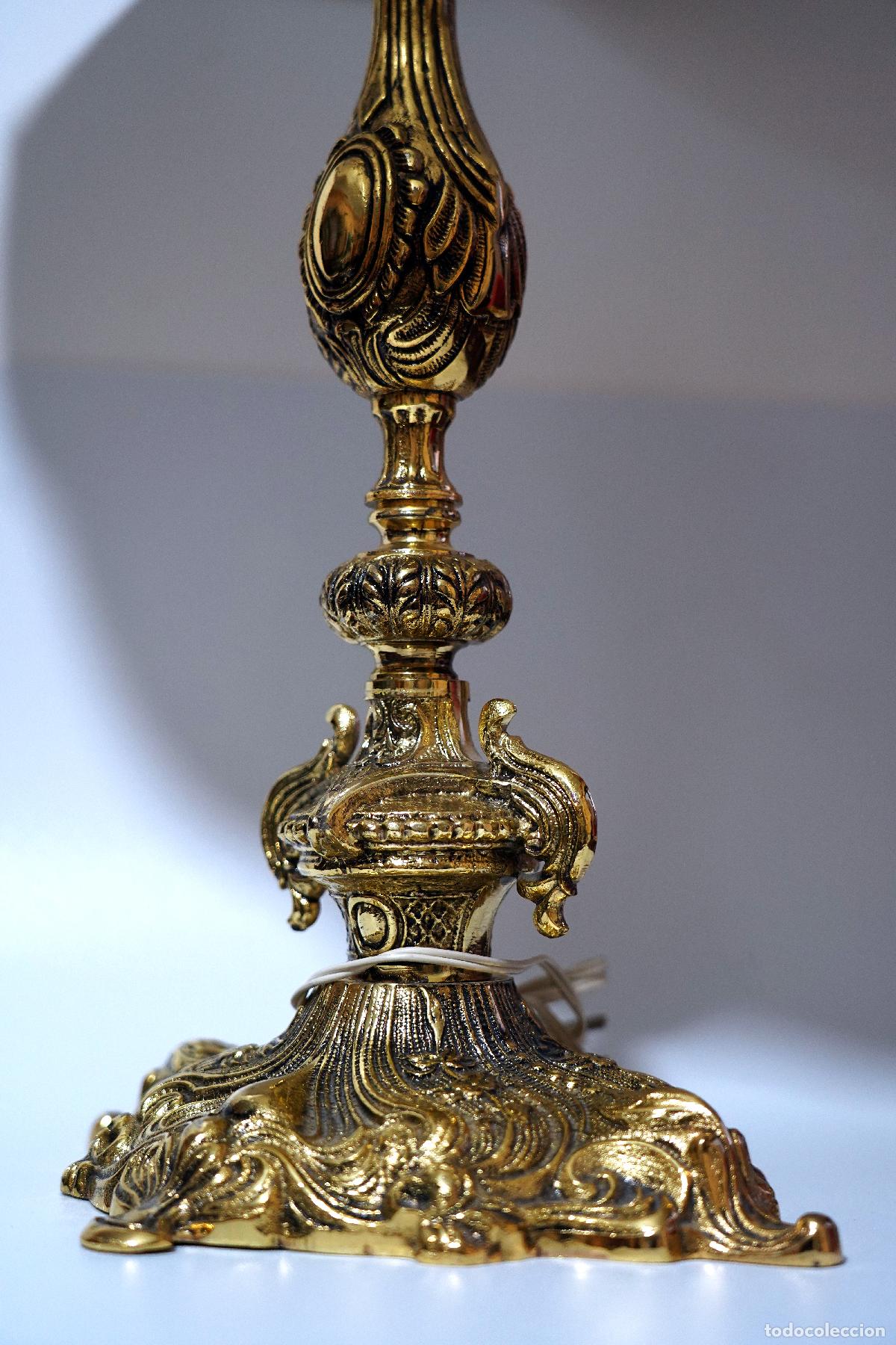 Antig&uuml;edades: L&aacute;mpara de bronce - Foto 2
