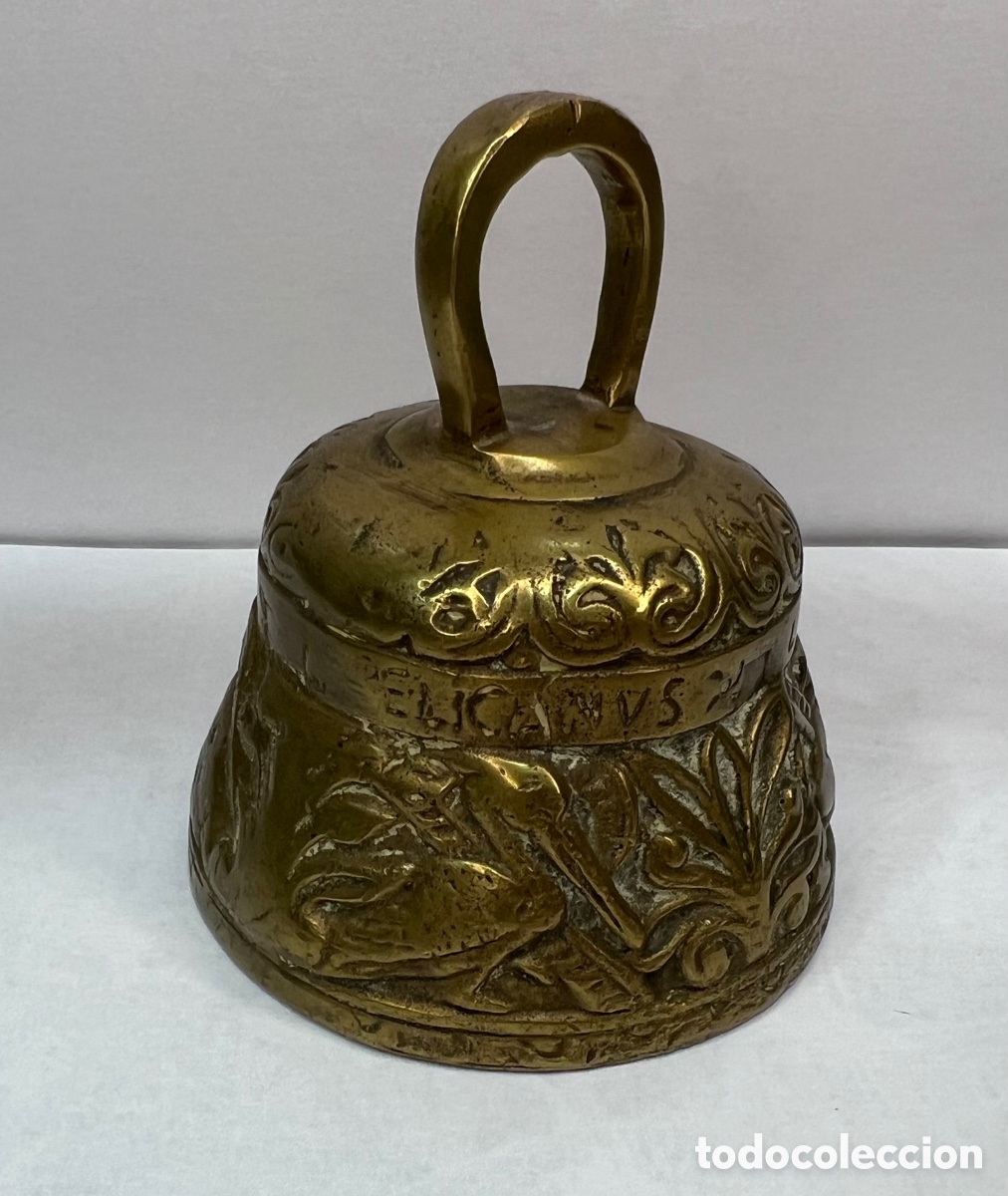 Antig&uuml;edades: Antigua campana campanilla bronce - Foto 3