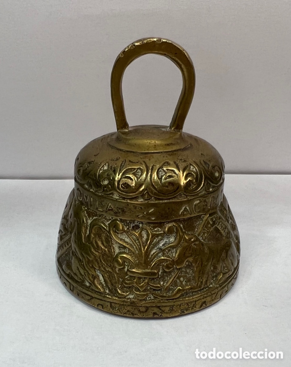 Antig&uuml;edades: Antigua campana campanilla bronce - Foto 1