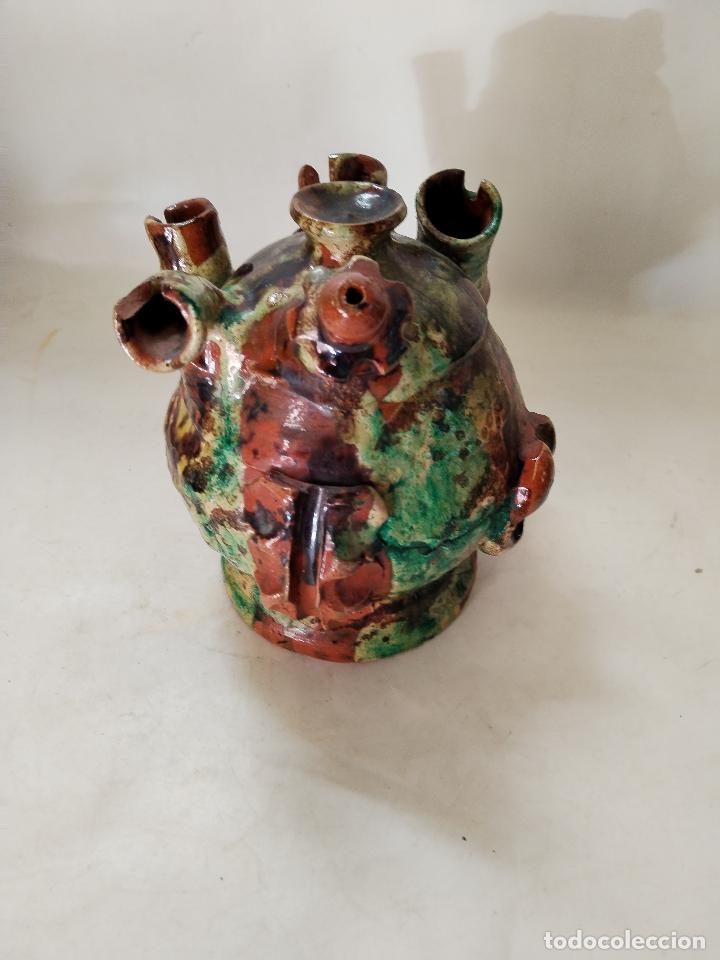 Antig&uuml;edades: botijo de terracota vidriada - Foto 1