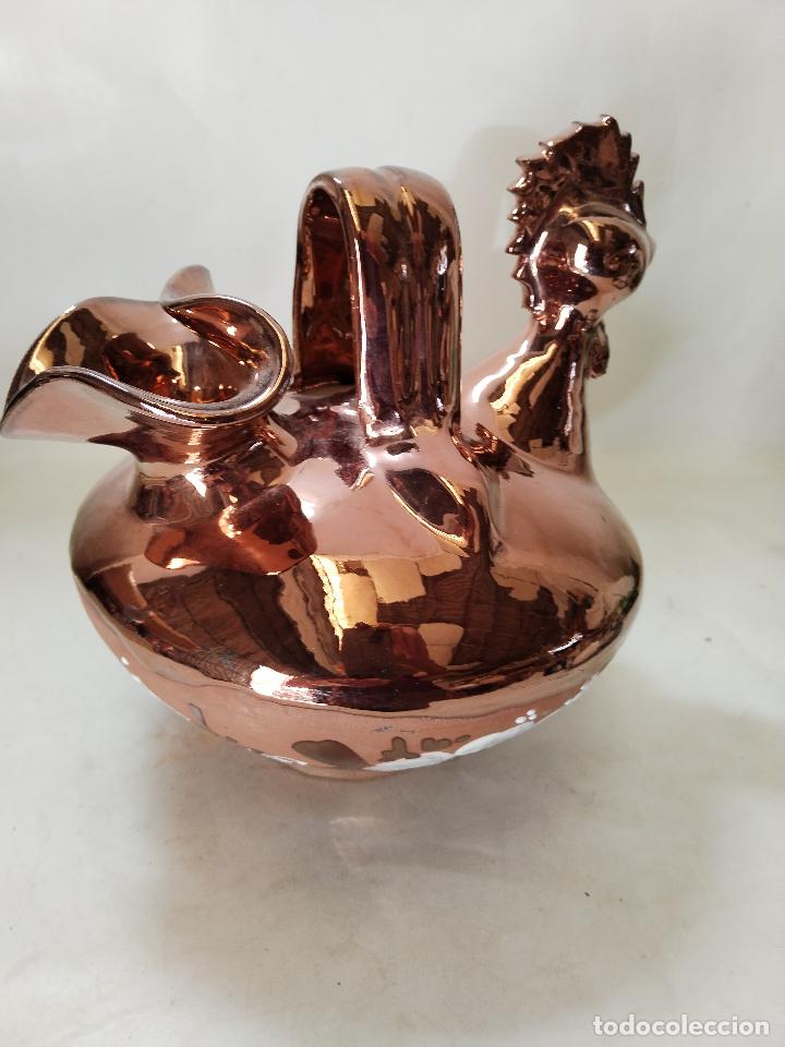Antig&uuml;edades: botijo gallina de ceramica reflejo - Foto 3