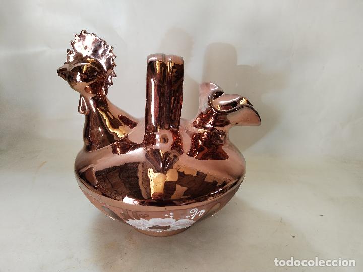Antig&uuml;edades: botijo gallina de ceramica reflejo - Foto 5