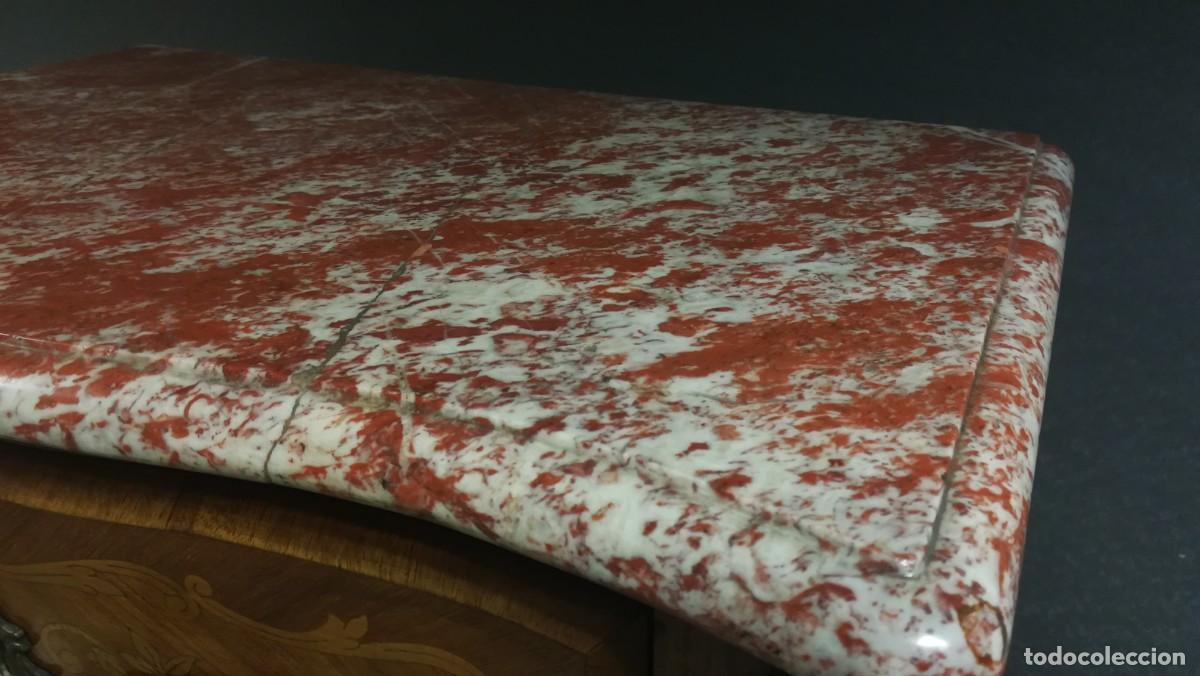 Antig&uuml;edades: MESILLA DE NOCHE FRANCESA CON MARQUETERIA - Foto 7