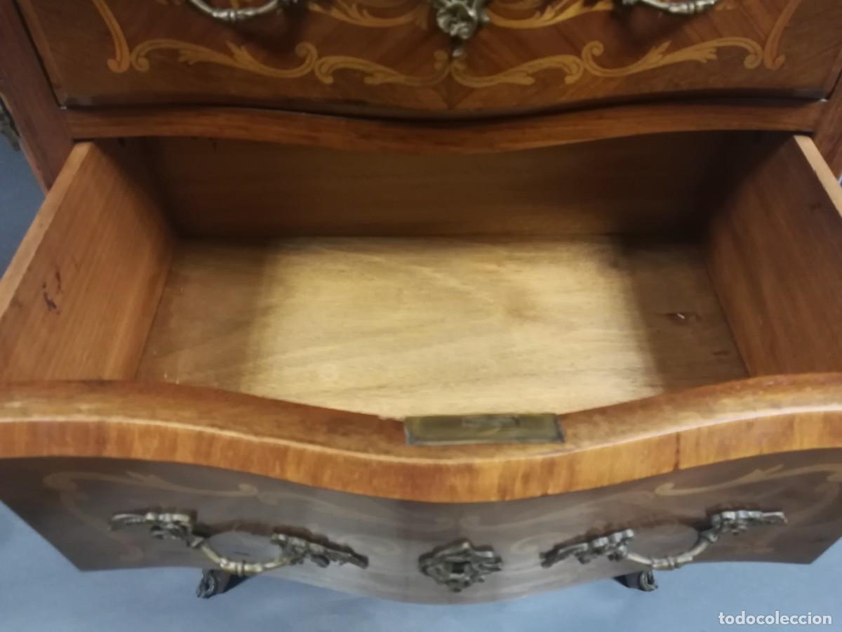 Antig&uuml;edades: MESILLA DE NOCHE FRANCESA CON MARQUETERIA - Foto 14