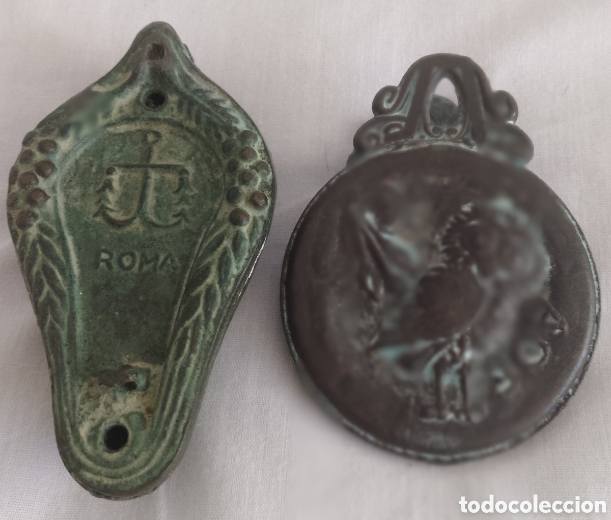 Antig&uuml;edades: Lucerna y Clip Bronce Roma. - Foto 5