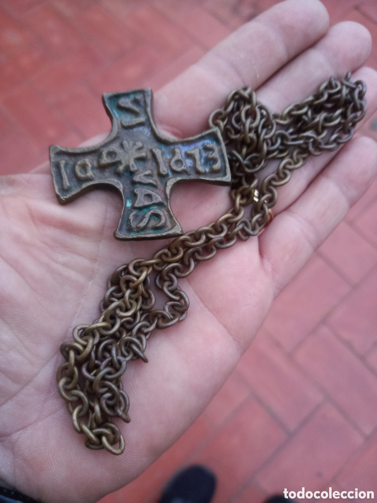 Antig&uuml;edades: COLGANTE RELIGIOSO CRUZ - Foto 7