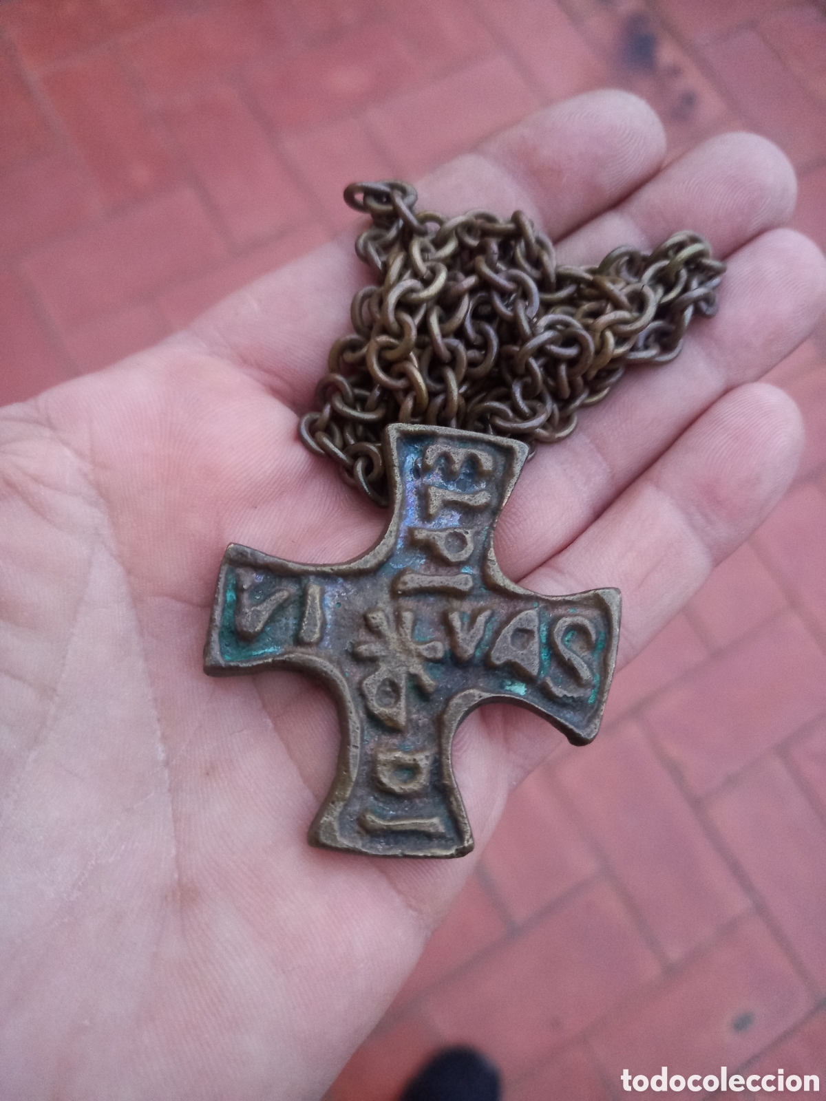 Antig&uuml;edades: COLGANTE RELIGIOSO CRUZ - Foto 1
