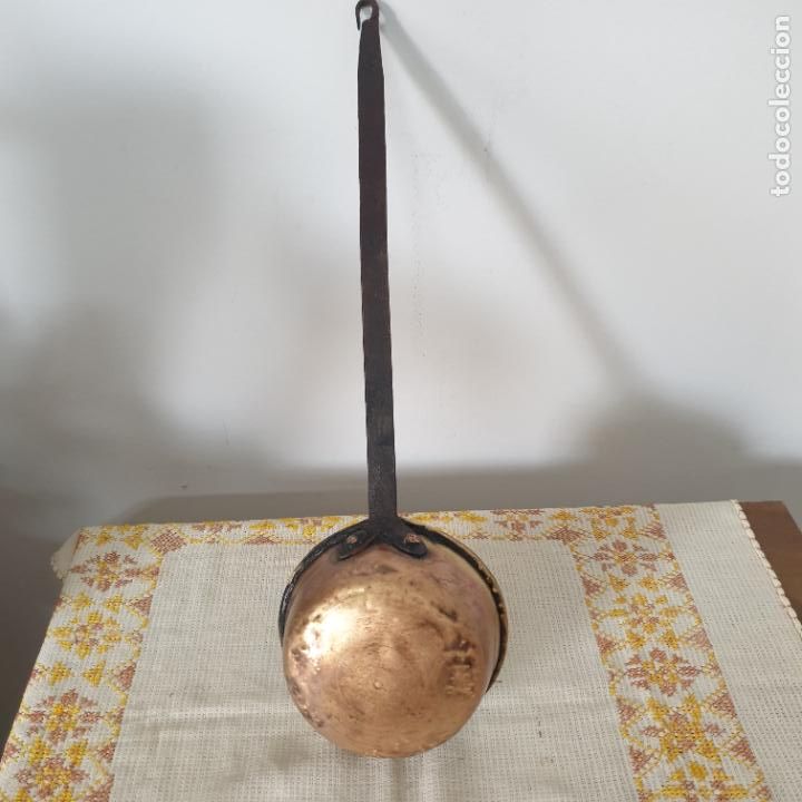 Antig&uuml;edades: ANTIGUO CAZO DE COBRE Y FORJA - Foto 2