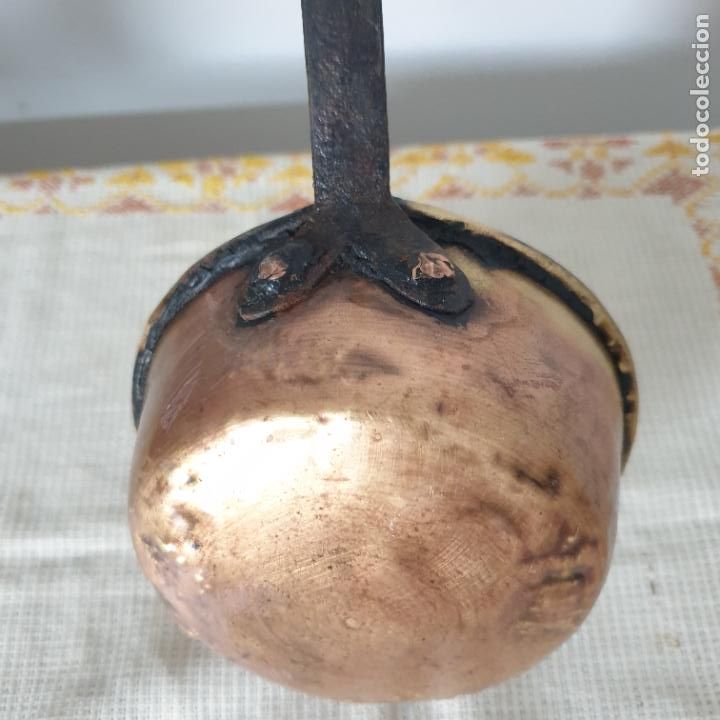 Antig&uuml;edades: ANTIGUO CAZO DE COBRE Y FORJA - Foto 3