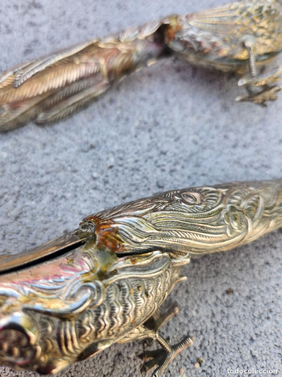 Antig&uuml;edades: Lote 4 p&aacute;jaros de metal - Foto 8