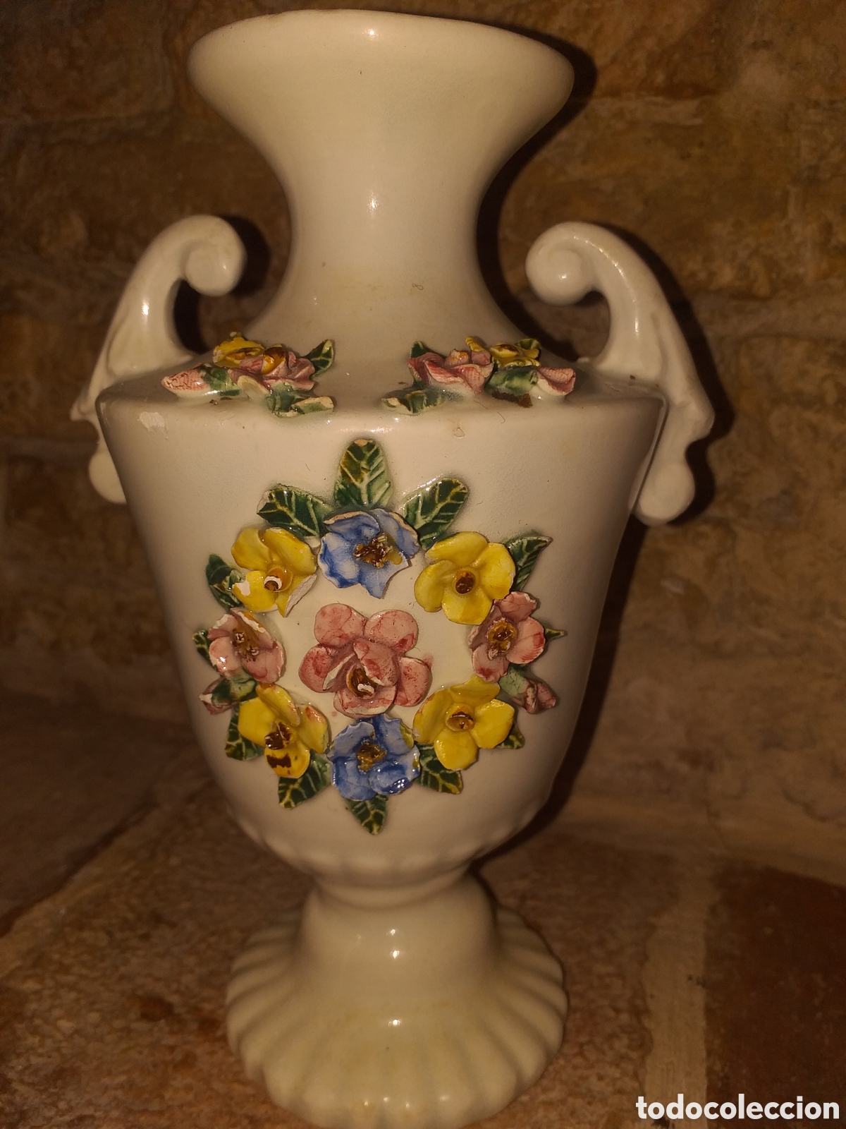 Antig&uuml;edades: Pareja jarrones ceramica - Foto 1