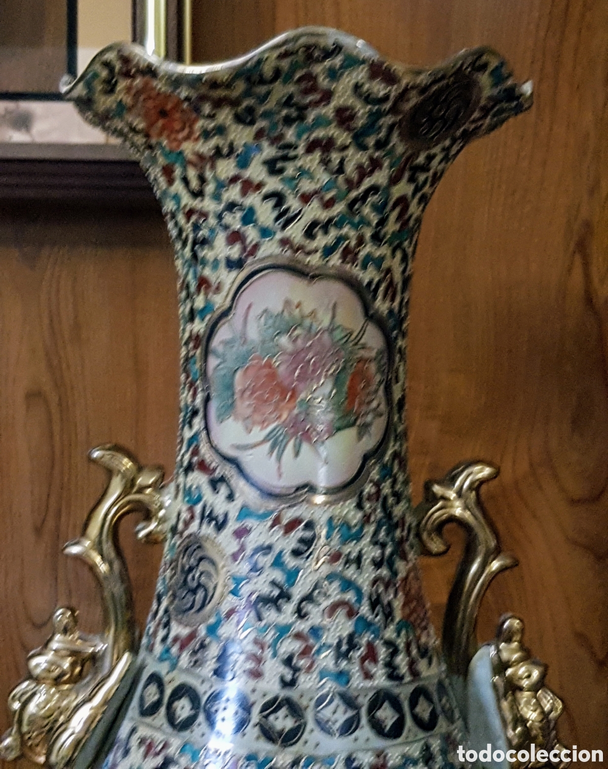 Antig&uuml;edades: Gran Jarron SATSUMA con pedestal - Foto 4
