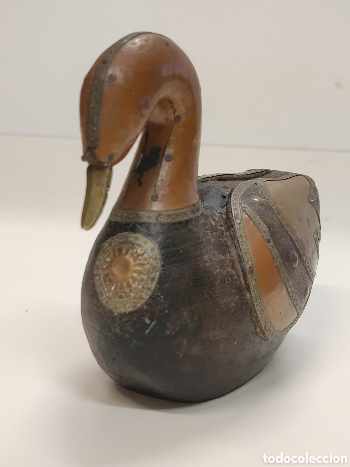 Antig&uuml;edades: Antiguo Pato madera, cobre y bronce - Foto 3