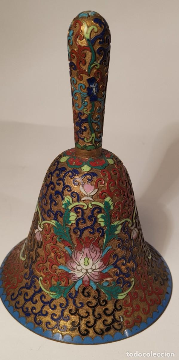 Antiques: GRAN CAMPANA EN BRONCE Y ESMALTE CLOISONN&Eacute;. DINASTIA QING. SIGLO XIX-XX. CHINA.