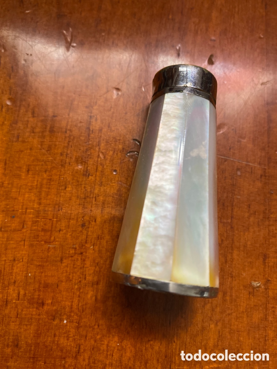 Antiquit&eacute;s: Salero antiguo de n&aacute;car