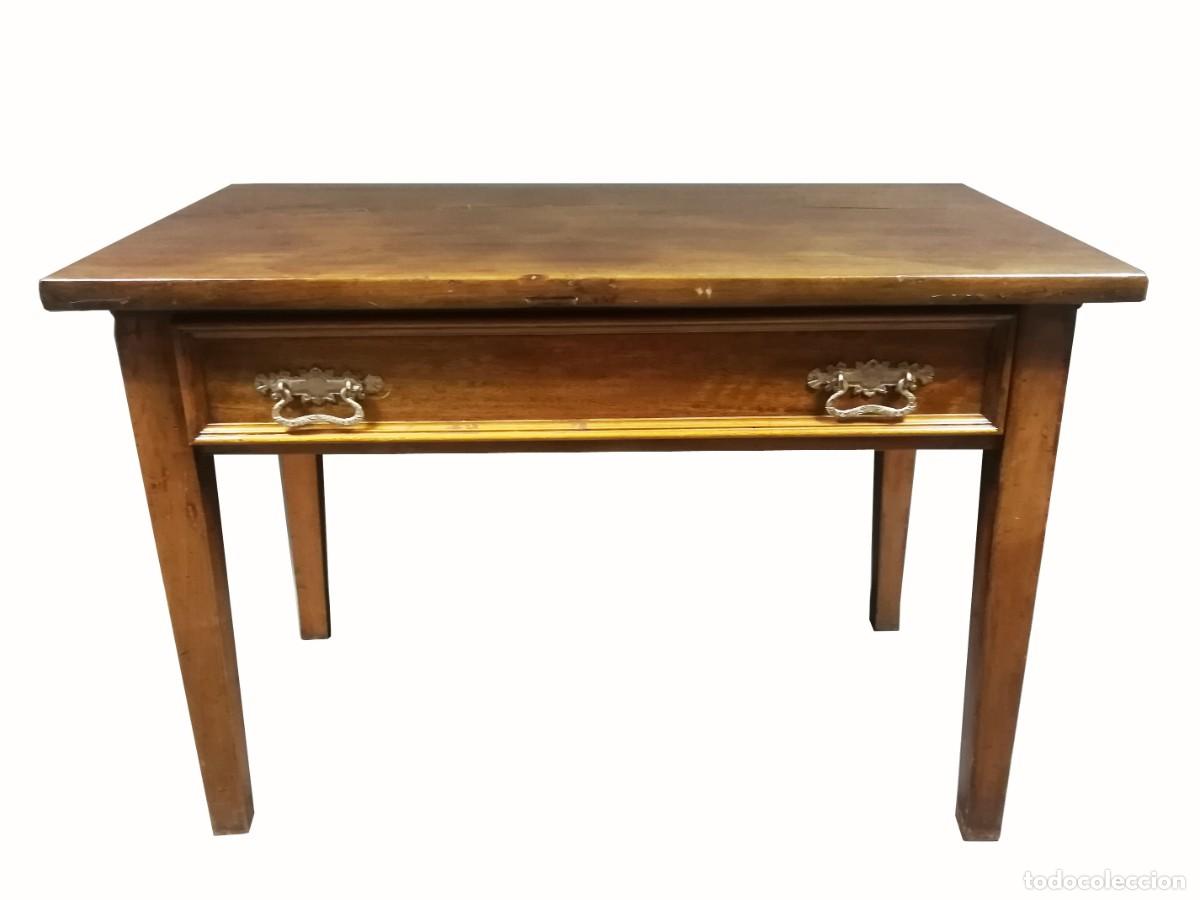 Antig&uuml;edades: MESA AUXILIAR RUSTICA CON CAJ&Oacute;N - Foto 1
