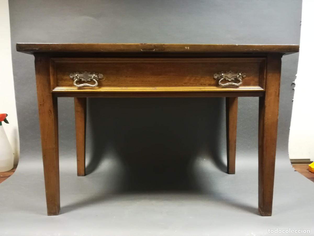 Antig&uuml;edades: MESA AUXILIAR RUSTICA CON CAJ&Oacute;N - Foto 2