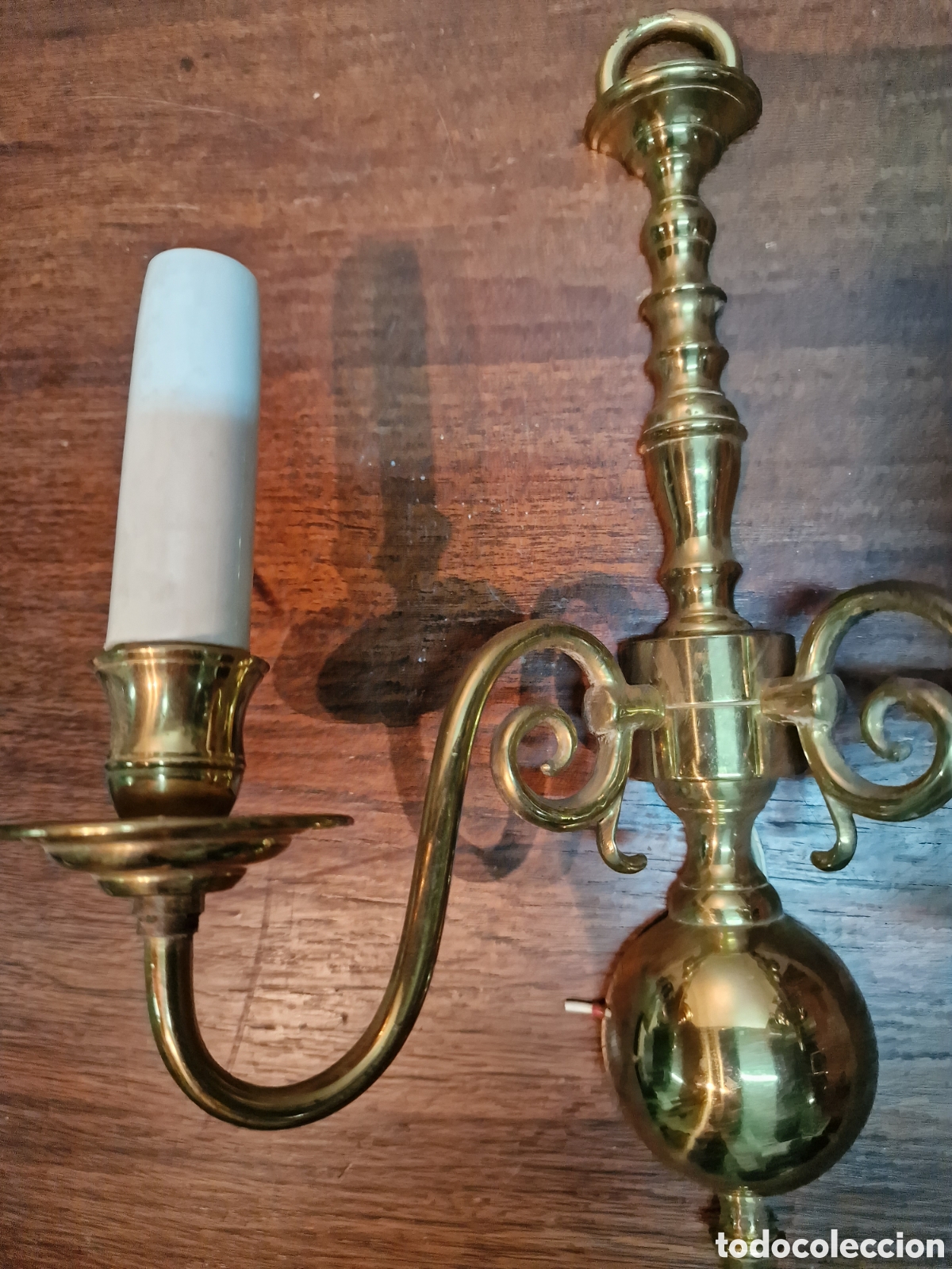 Antig&uuml;edades: APLIQUE TIPO HOLANDES DE DOS LUCES - Foto 3