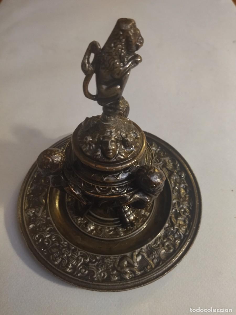 Antig&uuml;edades: Tintero antiguo de esta&ntilde;o alem&aacute;n S XVII- XVIII?