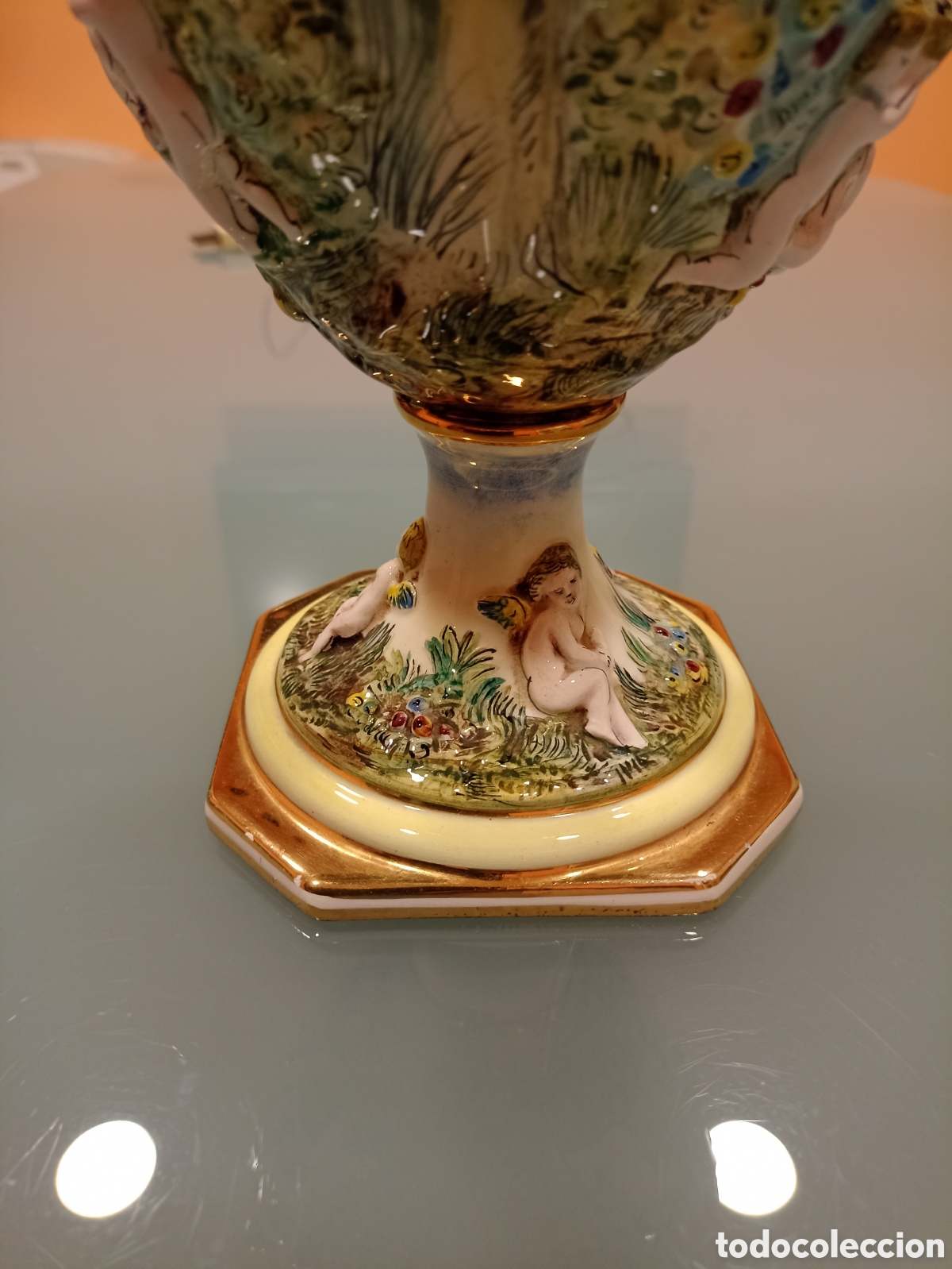 Antig&uuml;edades: L&aacute;mpara de mesa Capodimonte - Foto 4